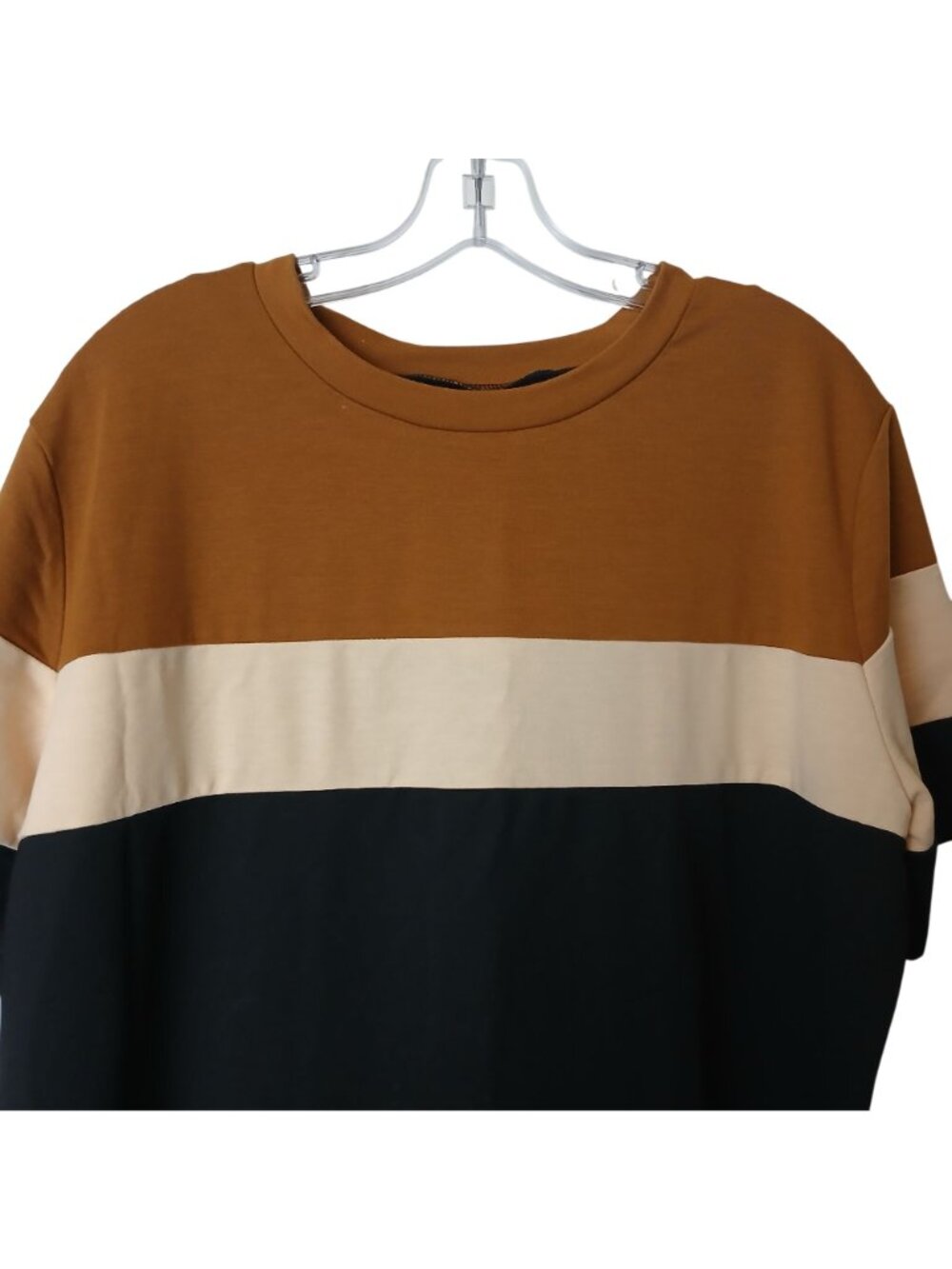 BabioBoa Mens L Colorblock Shirt Polyester Spandex Crewneck Short Sleeve NWT #I2 - Picture 9 of 9